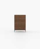 Laskasas AMBER Tallboy Chest of Drawers Walnut Veneer Matte - Araco Interiors