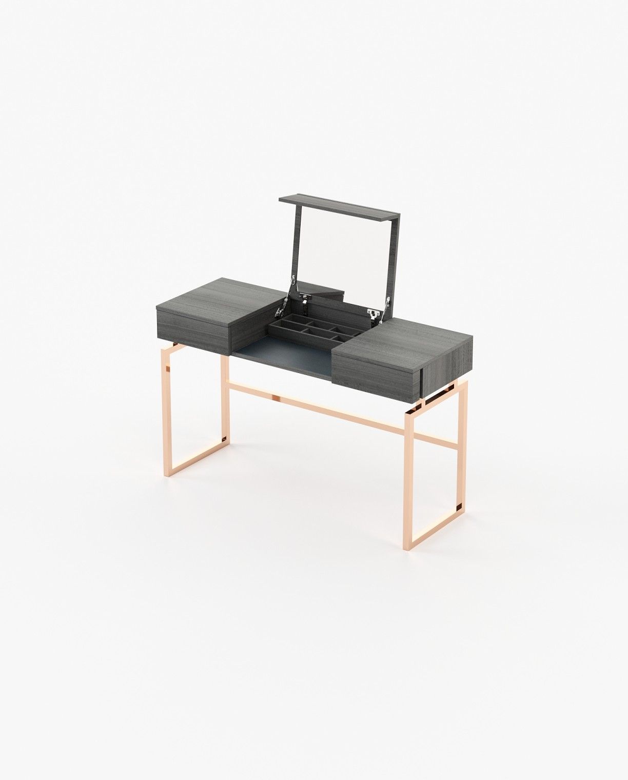 Laskasas AMY Dressing Table Grey Eucalyptus Veneer Matte - Araco Interiors