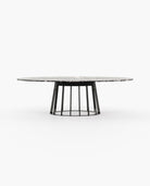Laskasas ANN Dining & Bar Table Black Flower Polished Marble - Araco Interiors