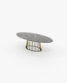 Laskasas ANN Dining & Bar Table Nero Marquina Polished Marble - Araco Interiors