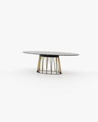 Laskasas ANN Dining & Bar Table Nero Marquina Polished Marble - Araco Interiors