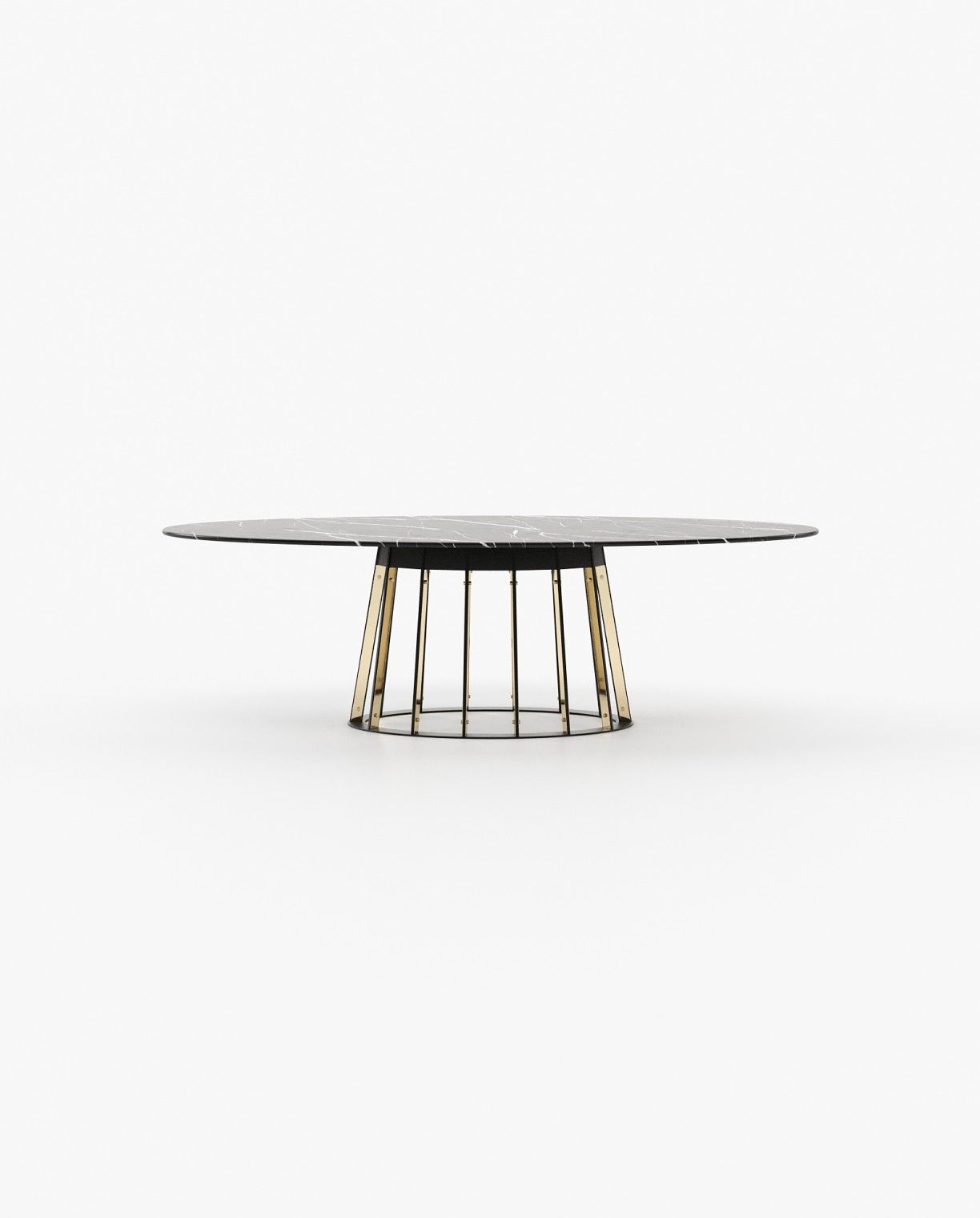 Laskasas ANN Dining & Bar Table Nero Marquina Polished Marble - Araco Interiors