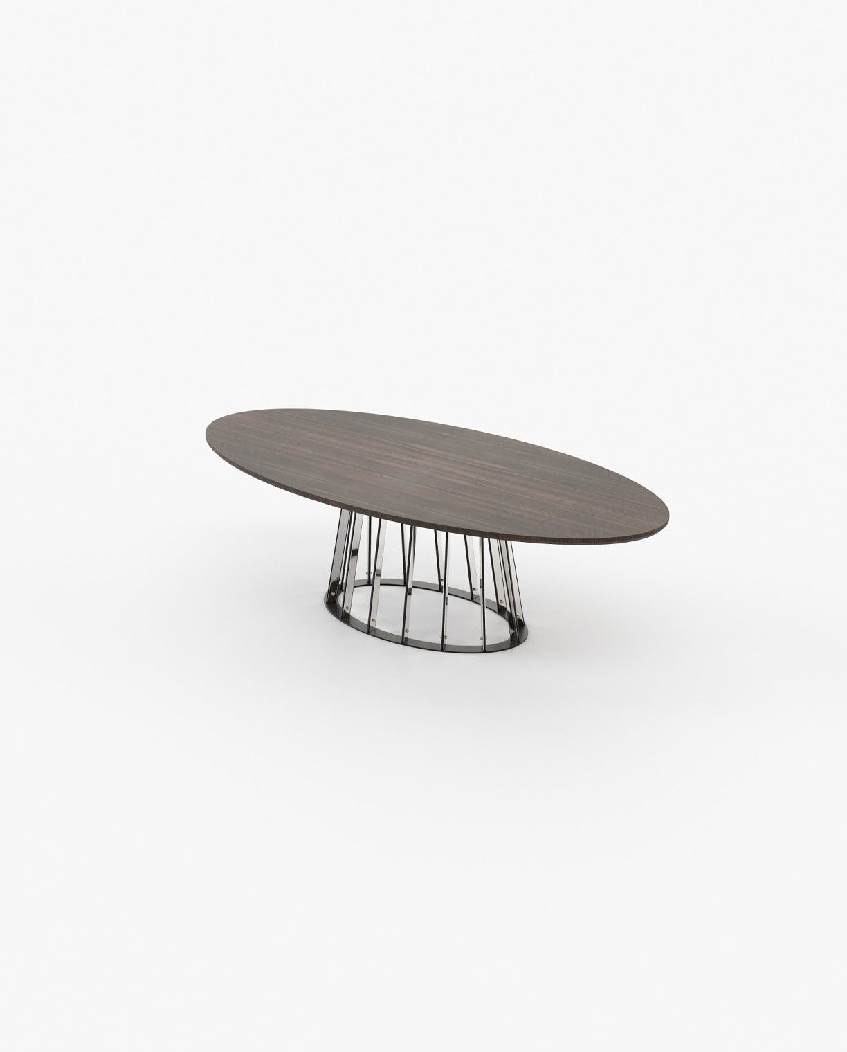 Laskasas ANN Dining & Bar Table Smoked Eucalyptus Veneer Matte - Araco Interiors