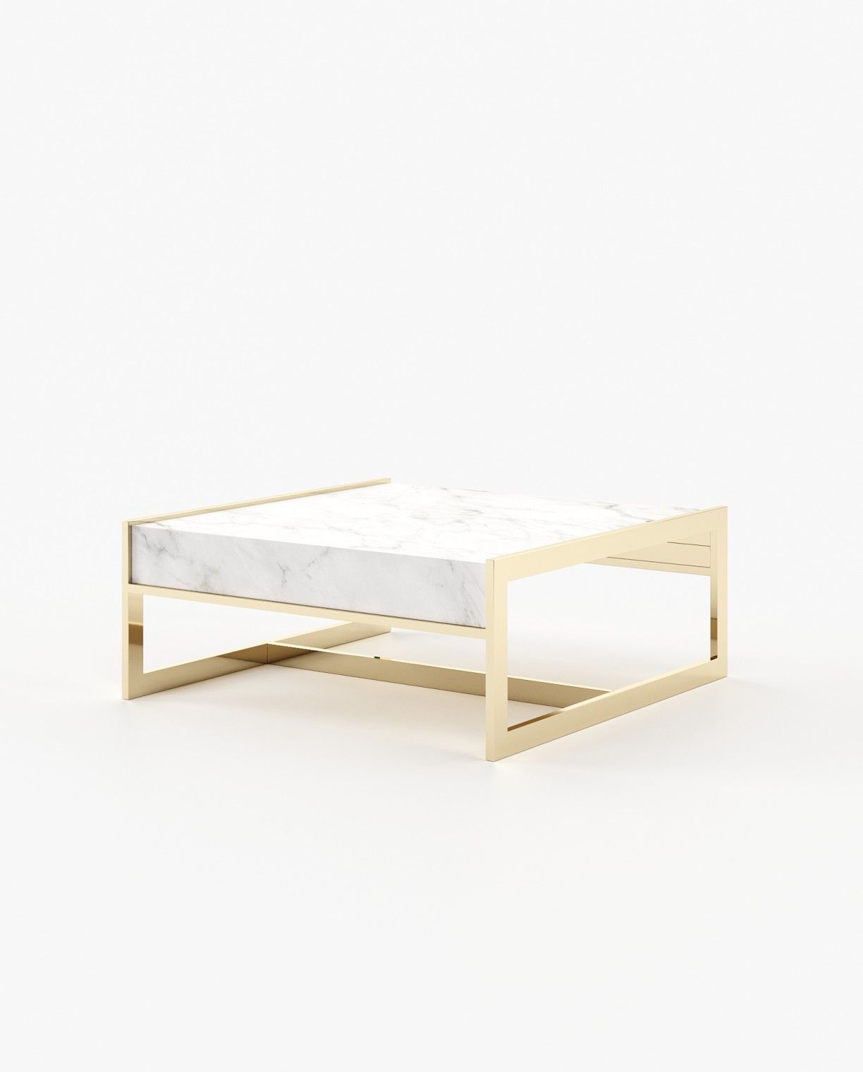 Laskasas ANTHONY Coffee Table Carrara Marble - Araco Interiors