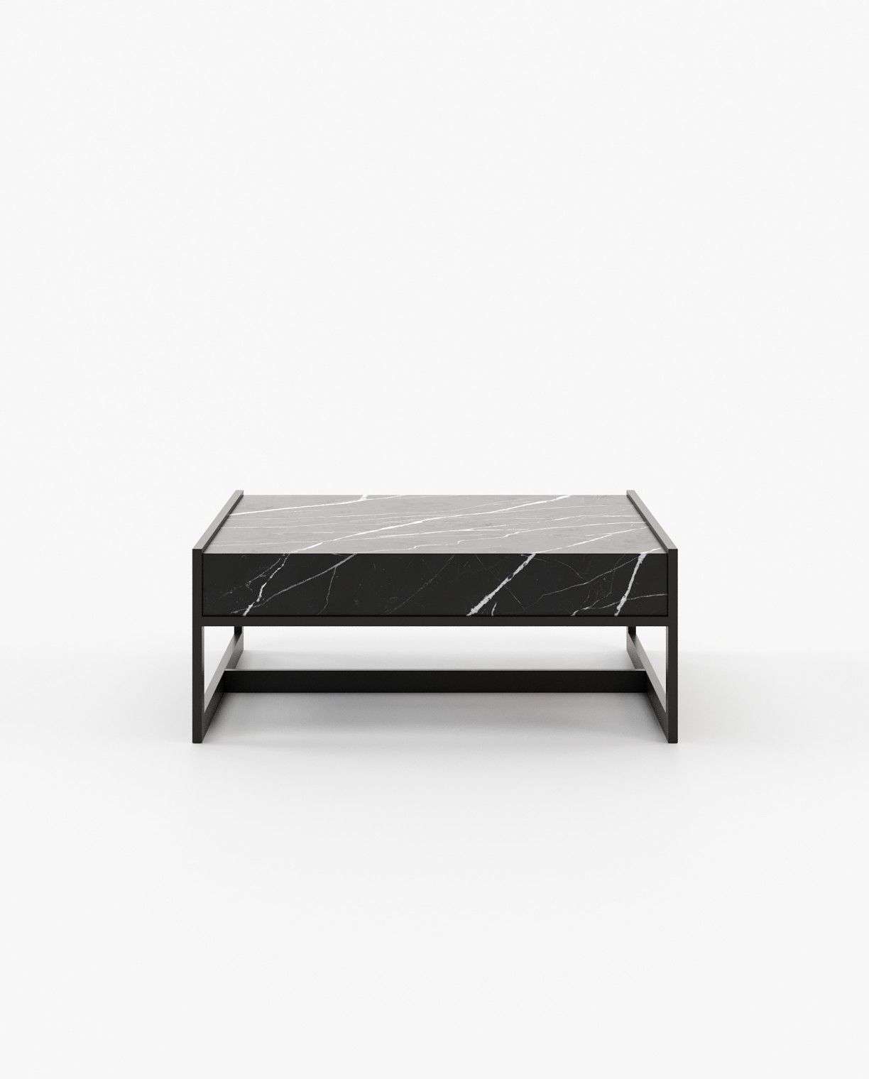 Laskasas ANTHONY Coffee Table Nero Marquina Polished Marble - Araco Interiors