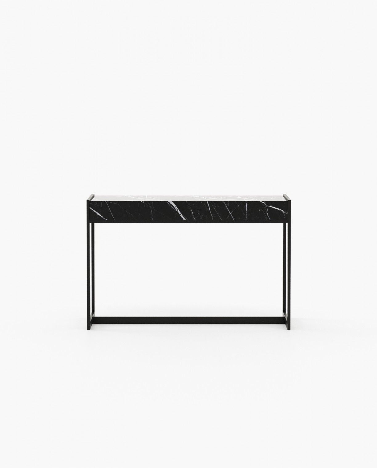 Laskasas ANTHONY Console Table Nero Marquina Polished Marble - Araco Interiors