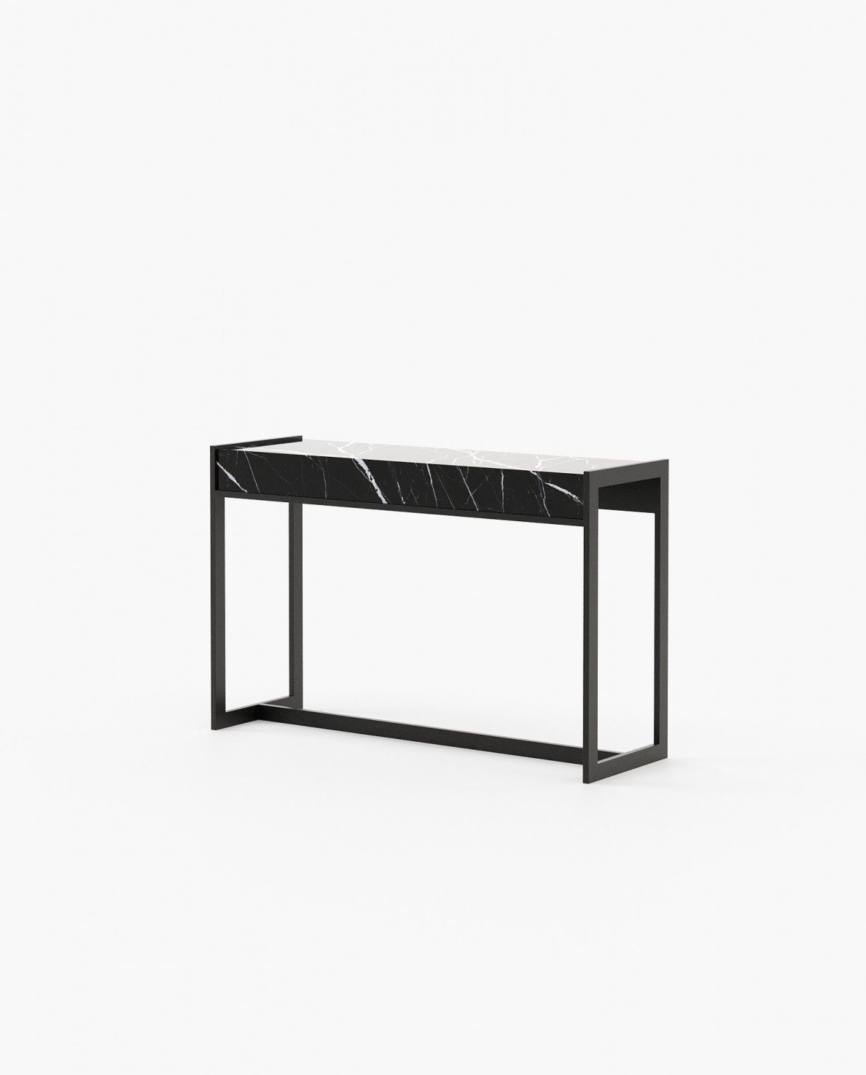 Laskasas ANTHONY Console Table Nero Marquina Polished Marble - Araco Interiors
