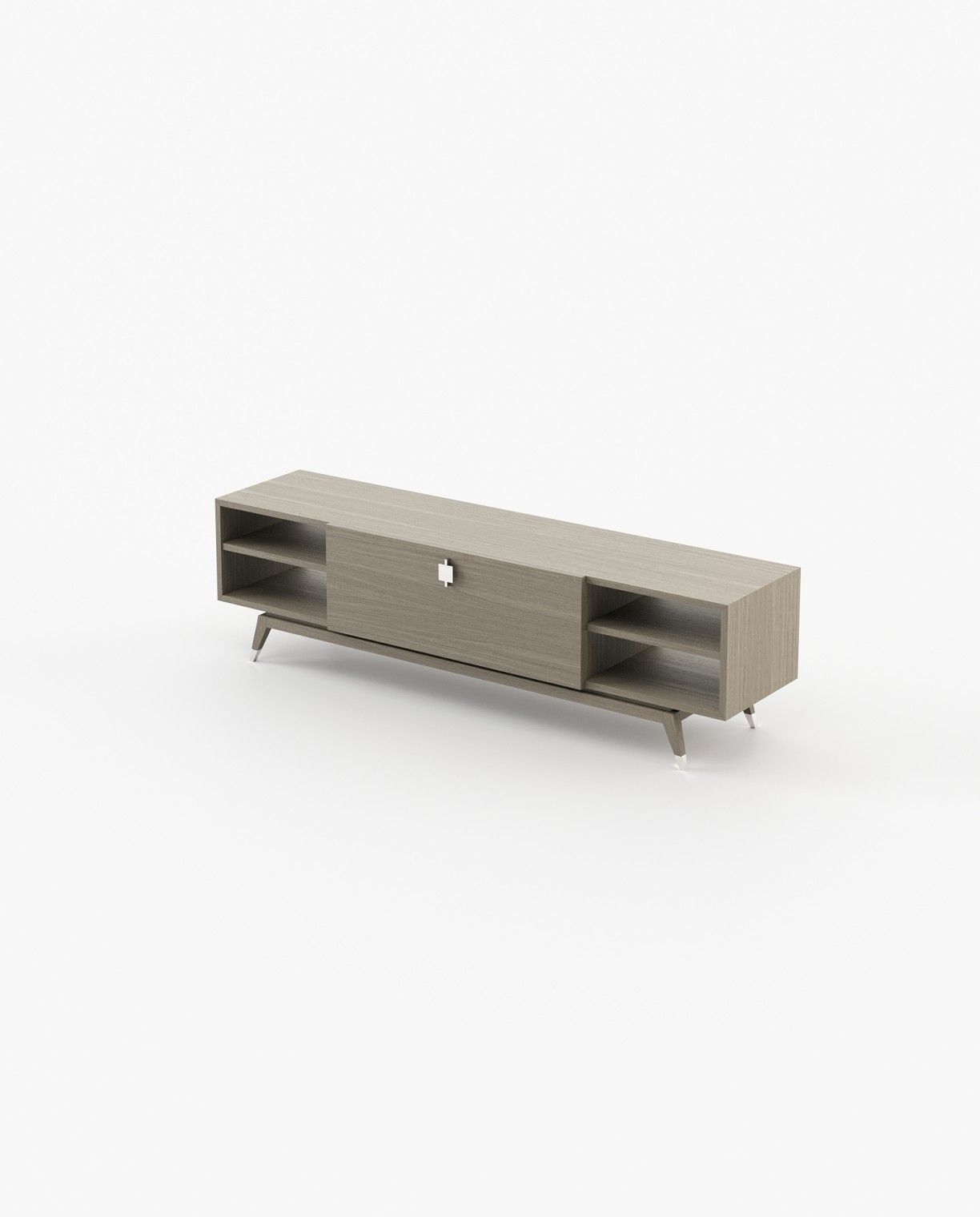 Laskasas ANTOINE Media Unit Aged Oak Veneer Matte - Araco Interiors
