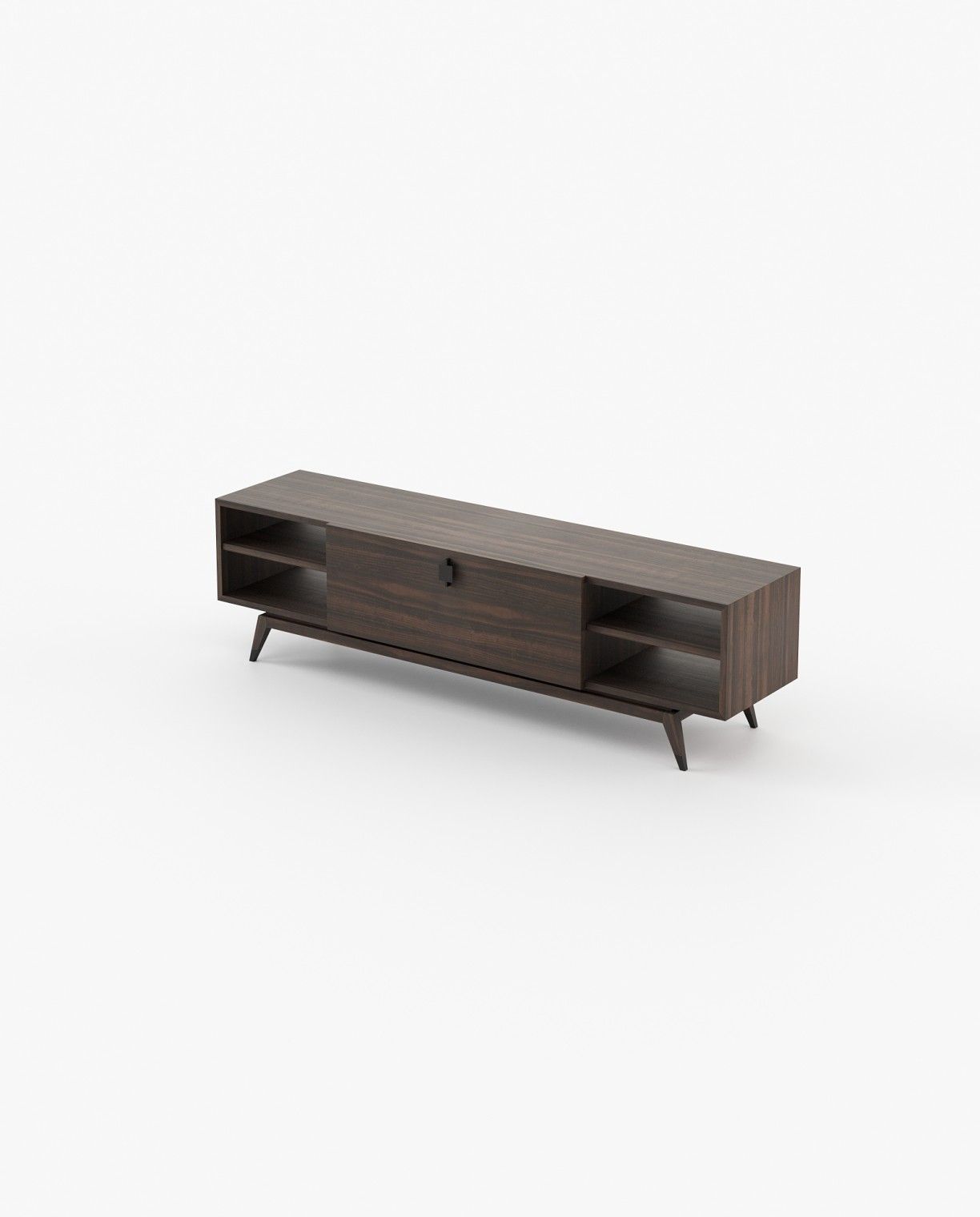 Laskasas ANTOINE Media Unit Smoked Eucalyptus Veneer Matte - Araco Interiors