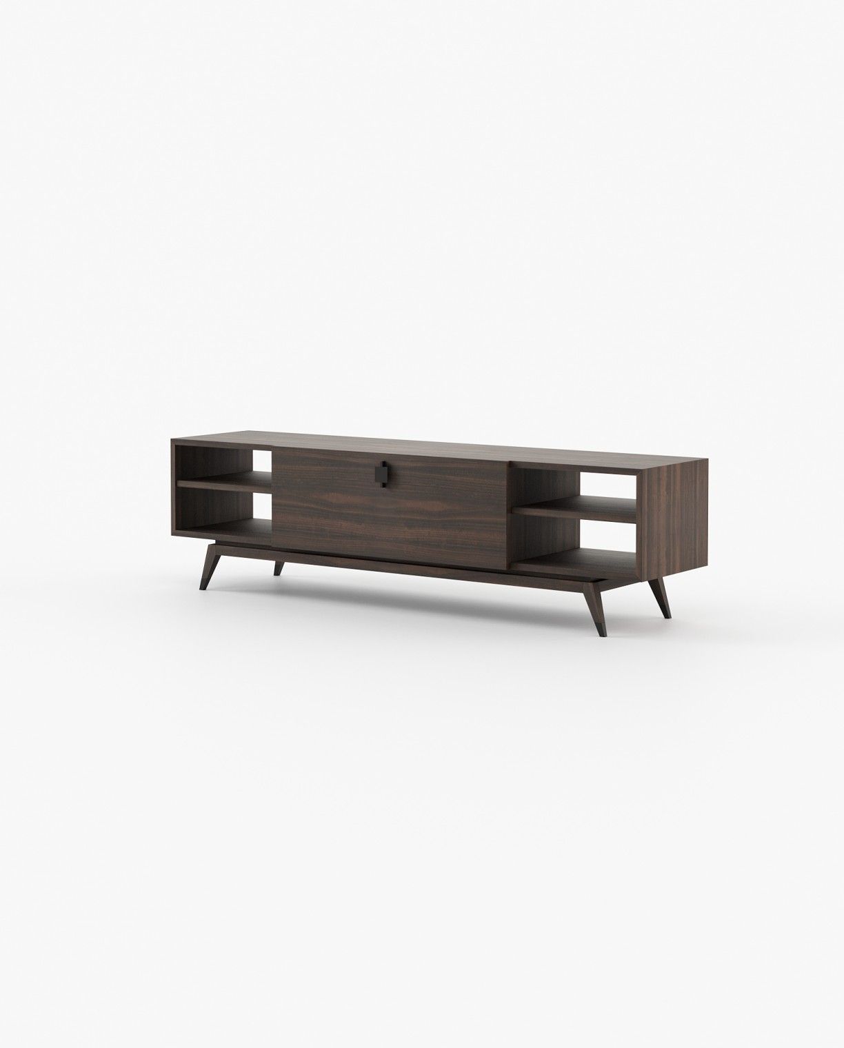 Laskasas ANTOINE Media Unit Smoked Eucalyptus Veneer Matte - Araco Interiors