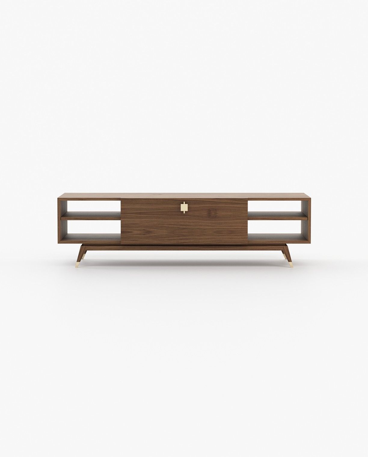 Laskasas ANTOINE Media Unit Walnut Veneer Matte - Araco Interiors