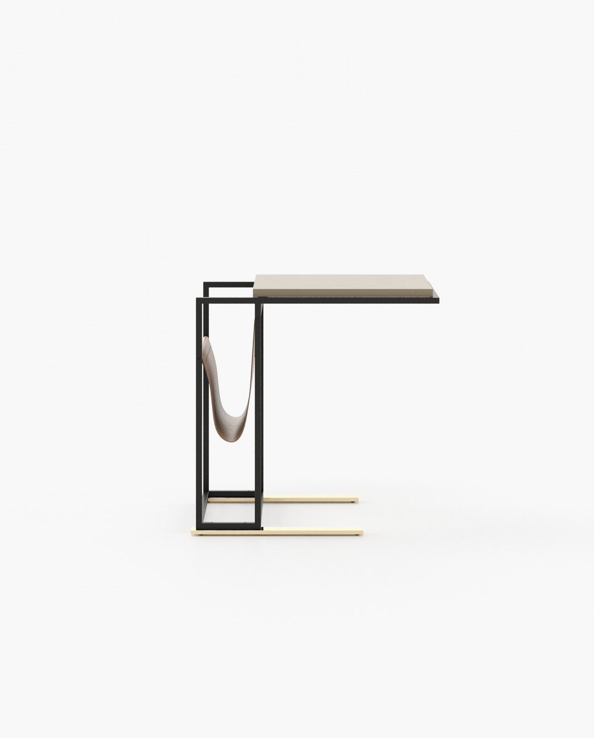 Laskasas ARY Nest & Side Table Beige Grey Lacquer Matte - Araco Interiors