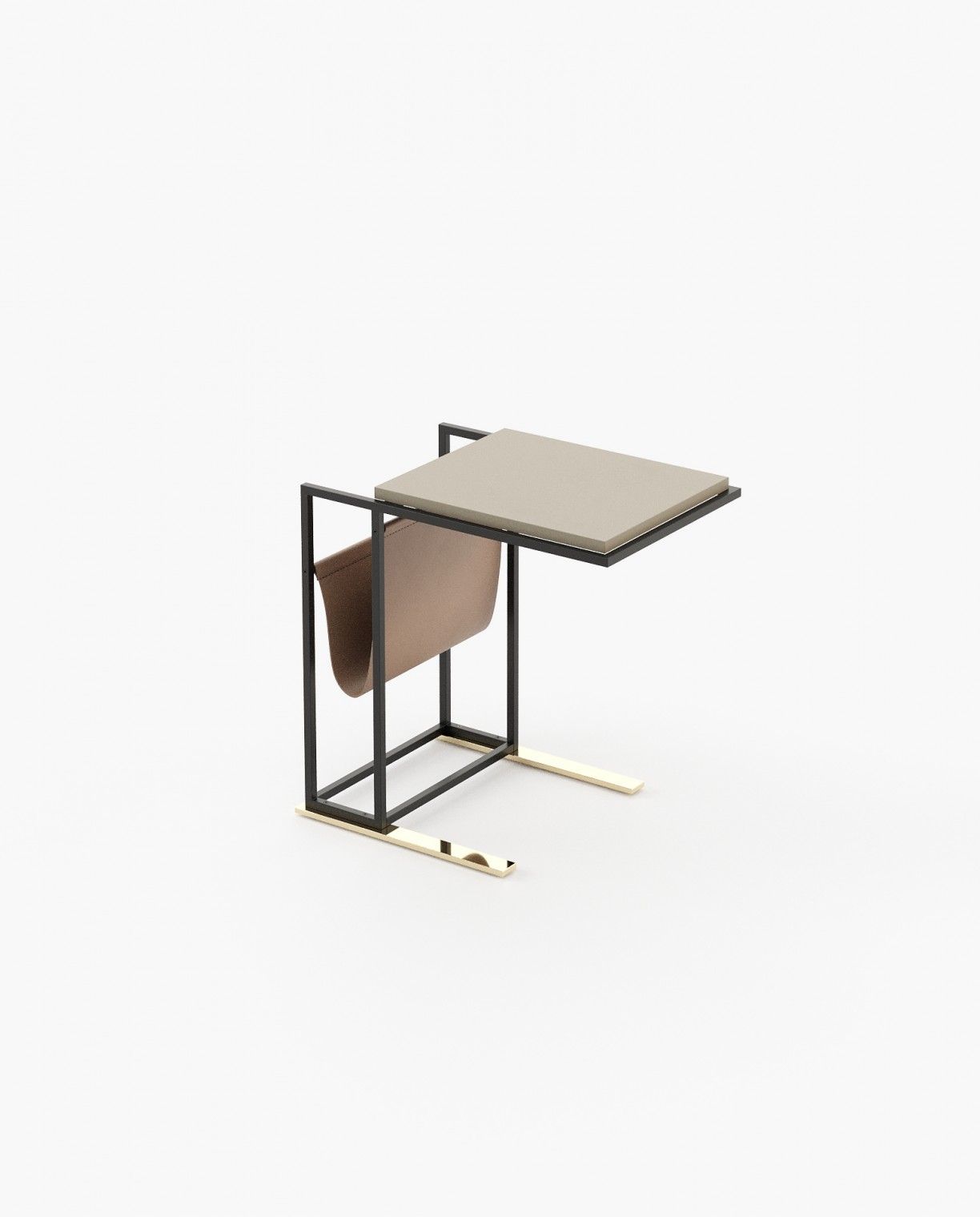 Laskasas ARY Nest & Side Table Beige Grey Lacquer Matte - Araco Interiors