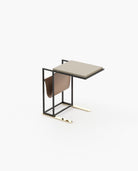 Laskasas ARY Nest & Side Table Beige Grey Lacquer Matte - Araco Interiors