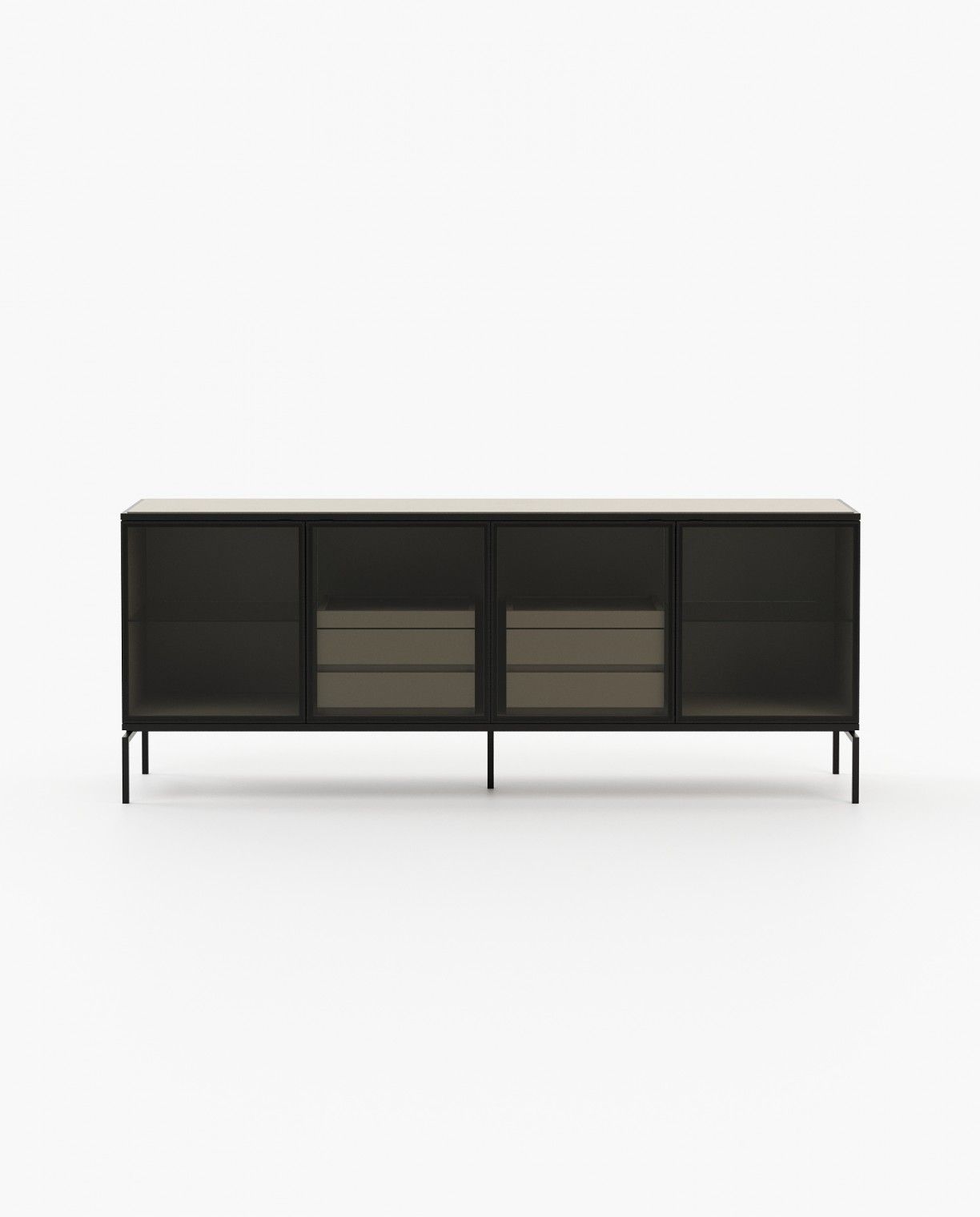 Laskasas AUSTEN Sideboard Beige Grey Lacquer Matte - Araco Interiors