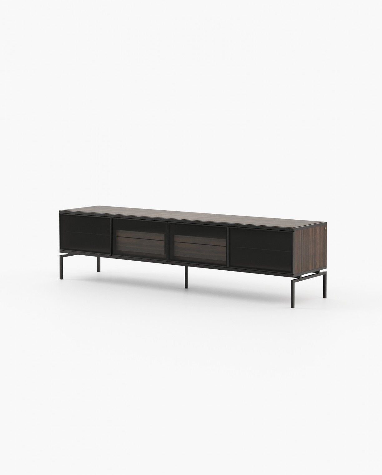 Laskasas AUSTEN with drawers Media Unit Smoked Eucalyptus Veneer Matte - Araco Interiors