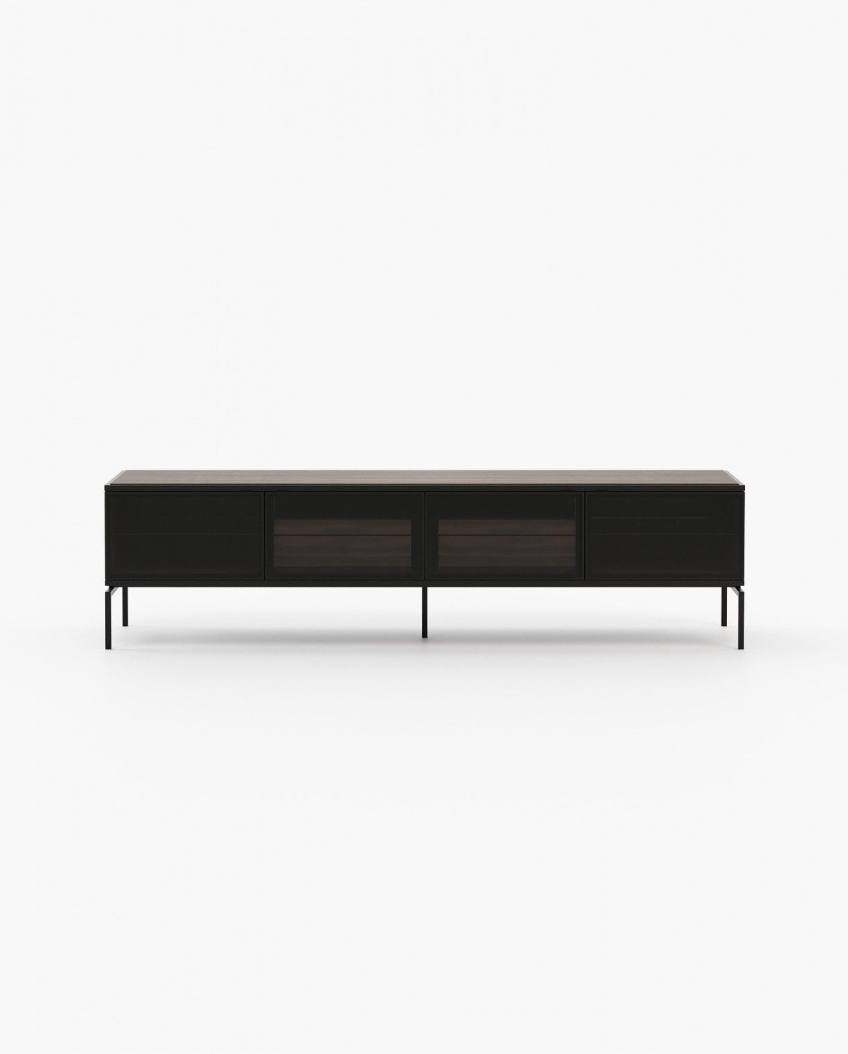 Laskasas AUSTEN with drawers Media Unit Smoked Eucalyptus Veneer Matte - Araco Interiors