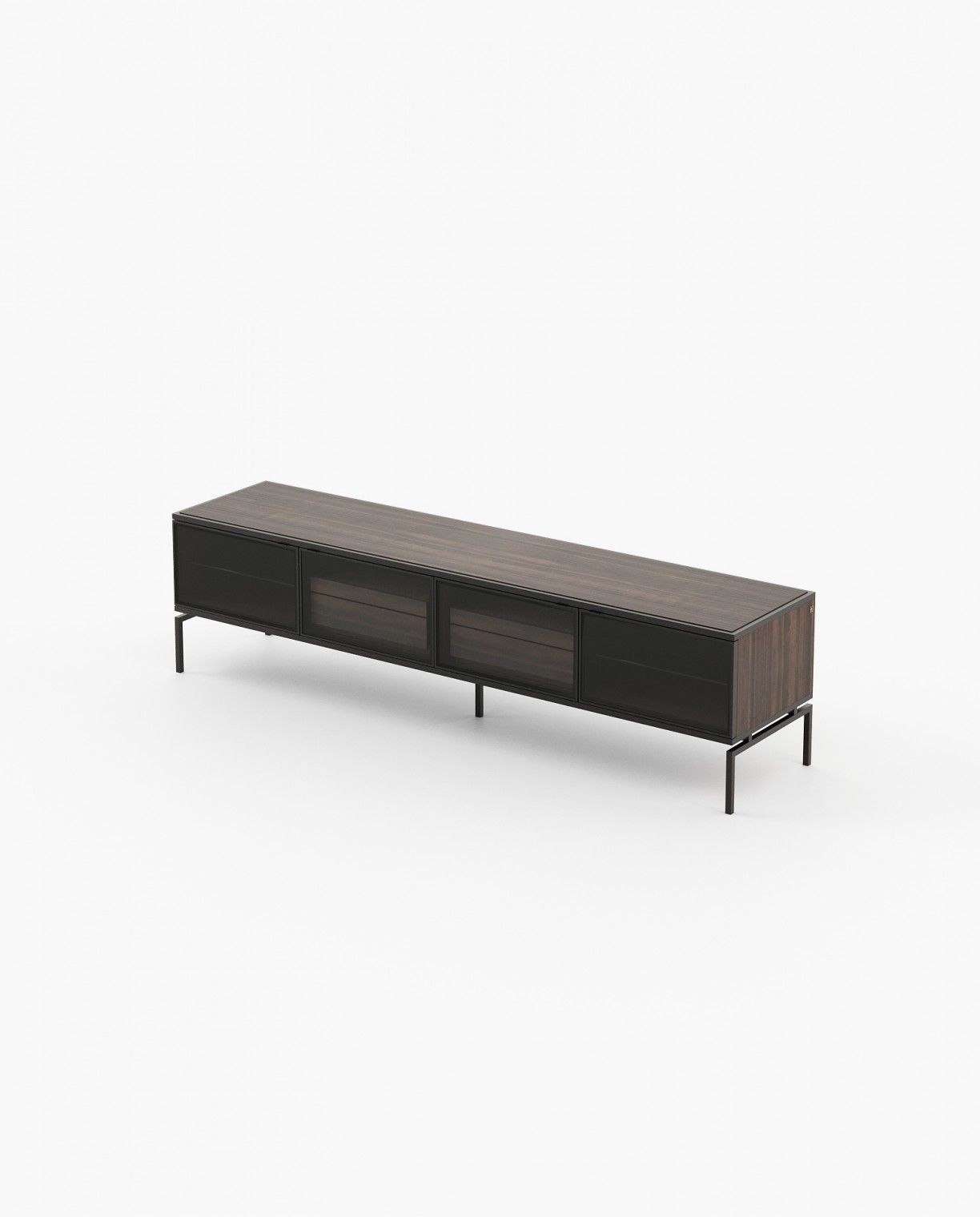 Laskasas AUSTEN with drawers Media Unit Smoked Eucalyptus Veneer Matte - Araco Interiors