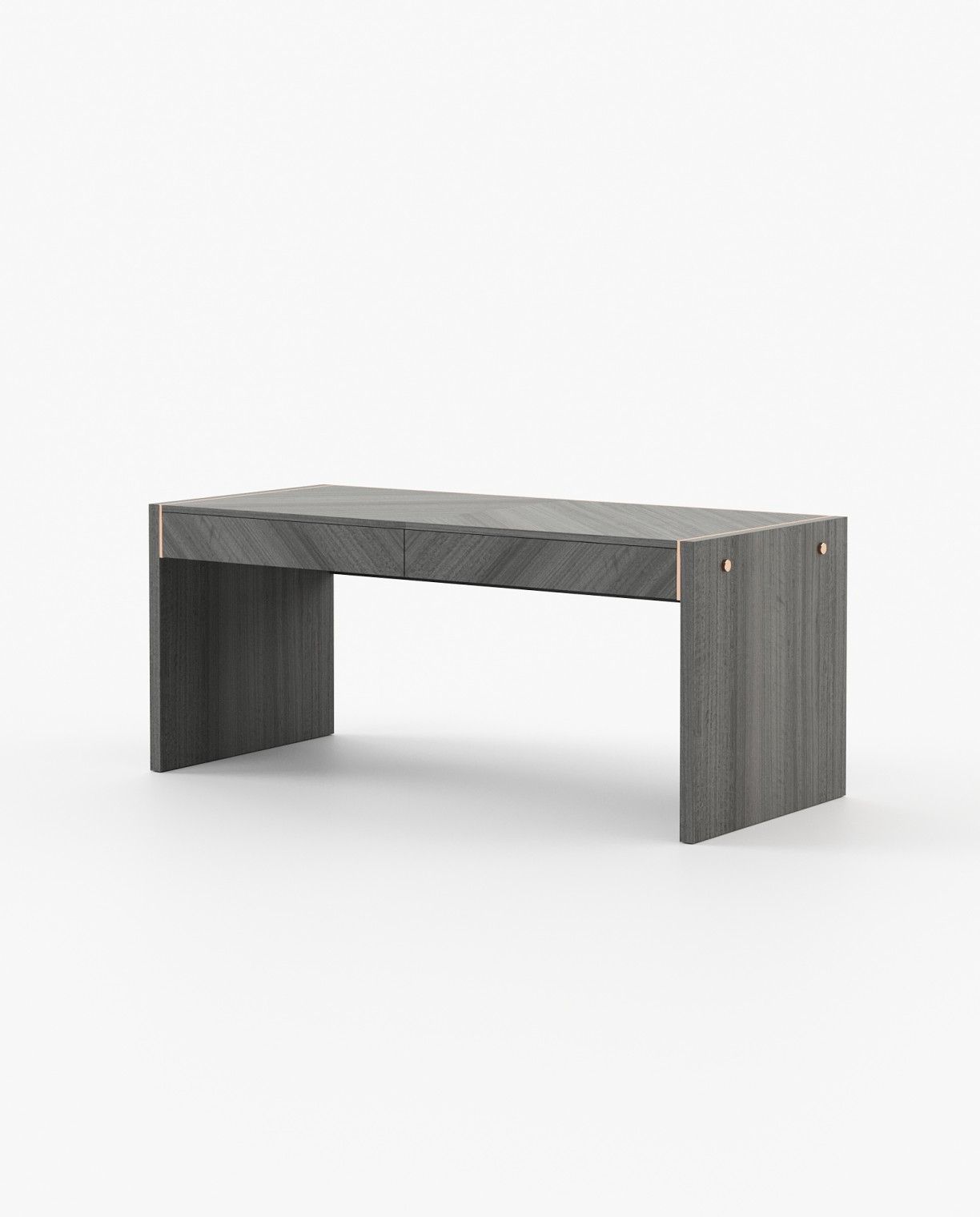 Laskasas BONHAM Desk Grey Eucalyptus Veneer Matte - Araco Interiors