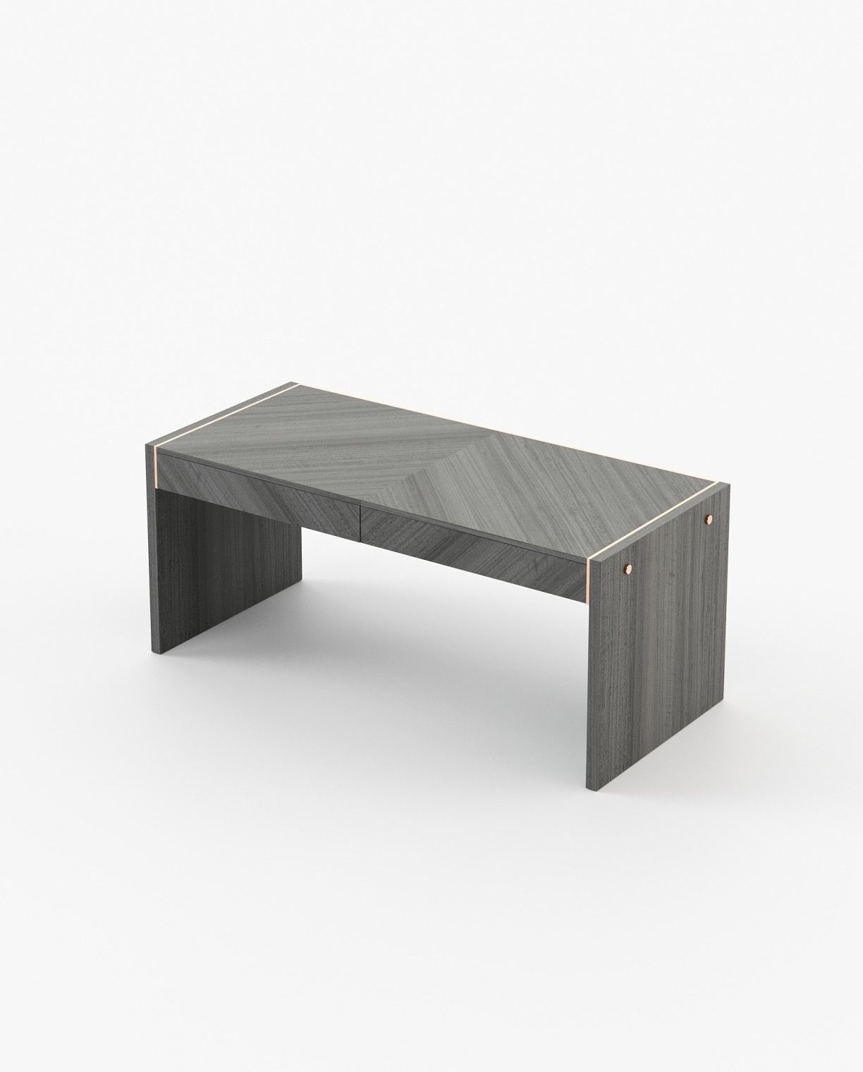 Laskasas BONHAM Desk Grey Eucalyptus Veneer Matte - Araco Interiors