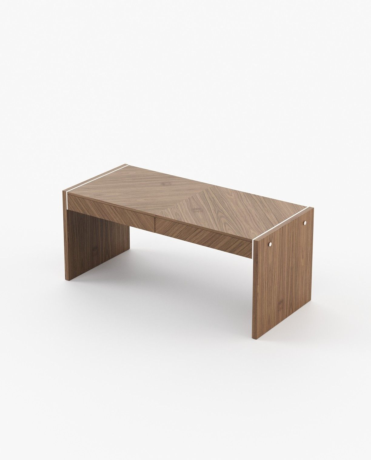 Laskasas BONHAM Desk Walnut Veneer Matte - Araco Interiors