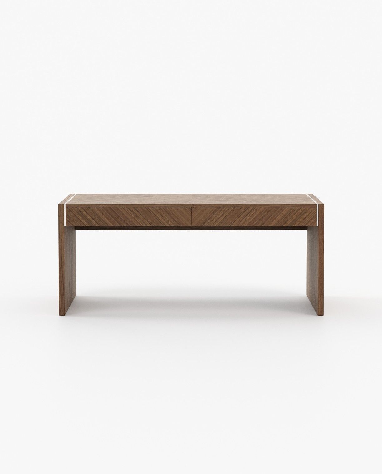 Laskasas BONHAM Desk Walnut Veneer Matte - Araco Interiors