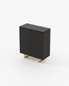Laskasas BORIS Bar Cabinet Black Ash Veneer Matte - Araco Interiors