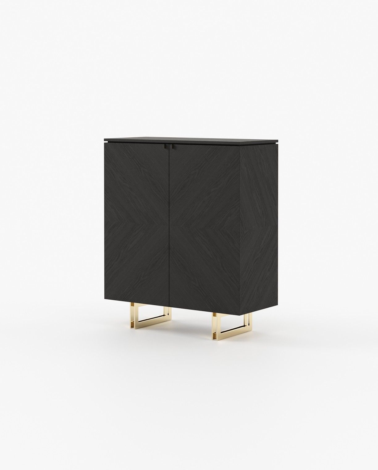 Laskasas BORIS Bar Cabinet Black Ash Veneer Matte - Araco Interiors