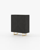 Laskasas BORIS Bar Cabinet Black Ash Veneer Matte - Araco Interiors