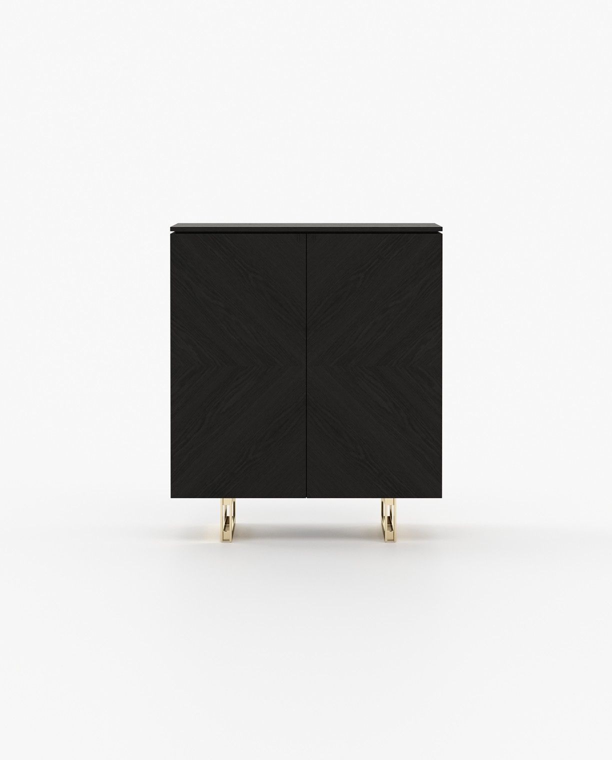Laskasas BORIS Bar Cabinet Black Ash Veneer Matte - Araco Interiors