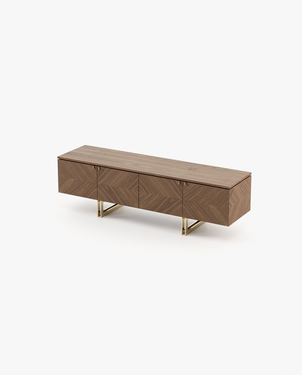 Laskasas BORIS Media Unit Starbust Walnut Matte - Araco Interiors