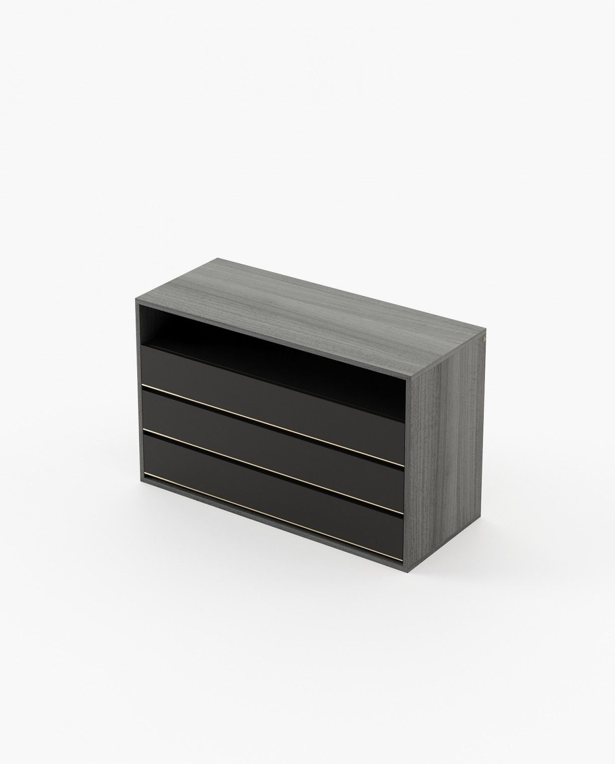 Laskasas BOWEN Set of 3 Chest of Drawers Grey Eucalyptus Veneer Matte - Araco Interiors
