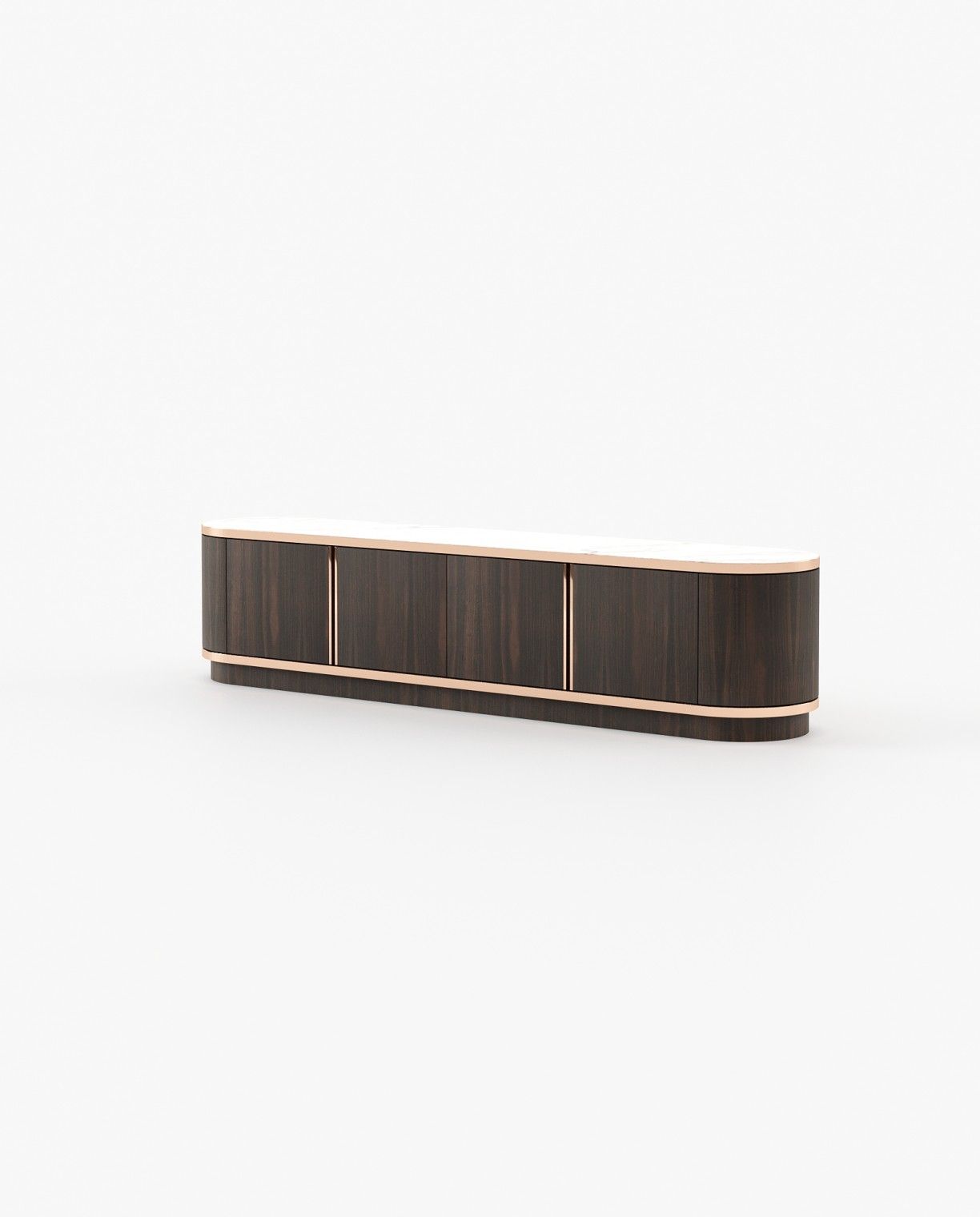 Laskasas BROWN Media Unit Smoked Eucalyptus Veneer Matte - Araco Interiors