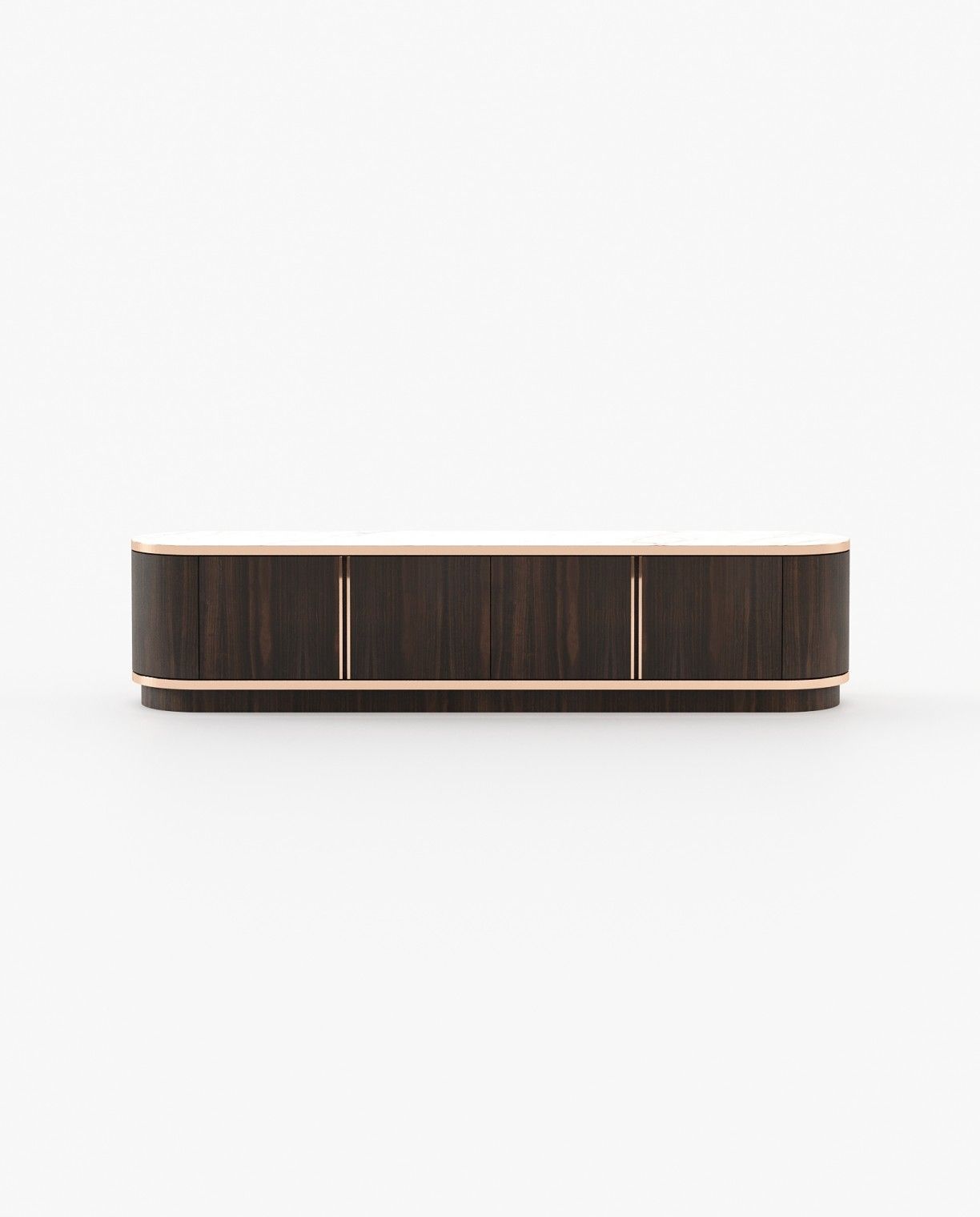 Laskasas BROWN Media Unit Smoked Eucalyptus Veneer Matte - Araco Interiors
