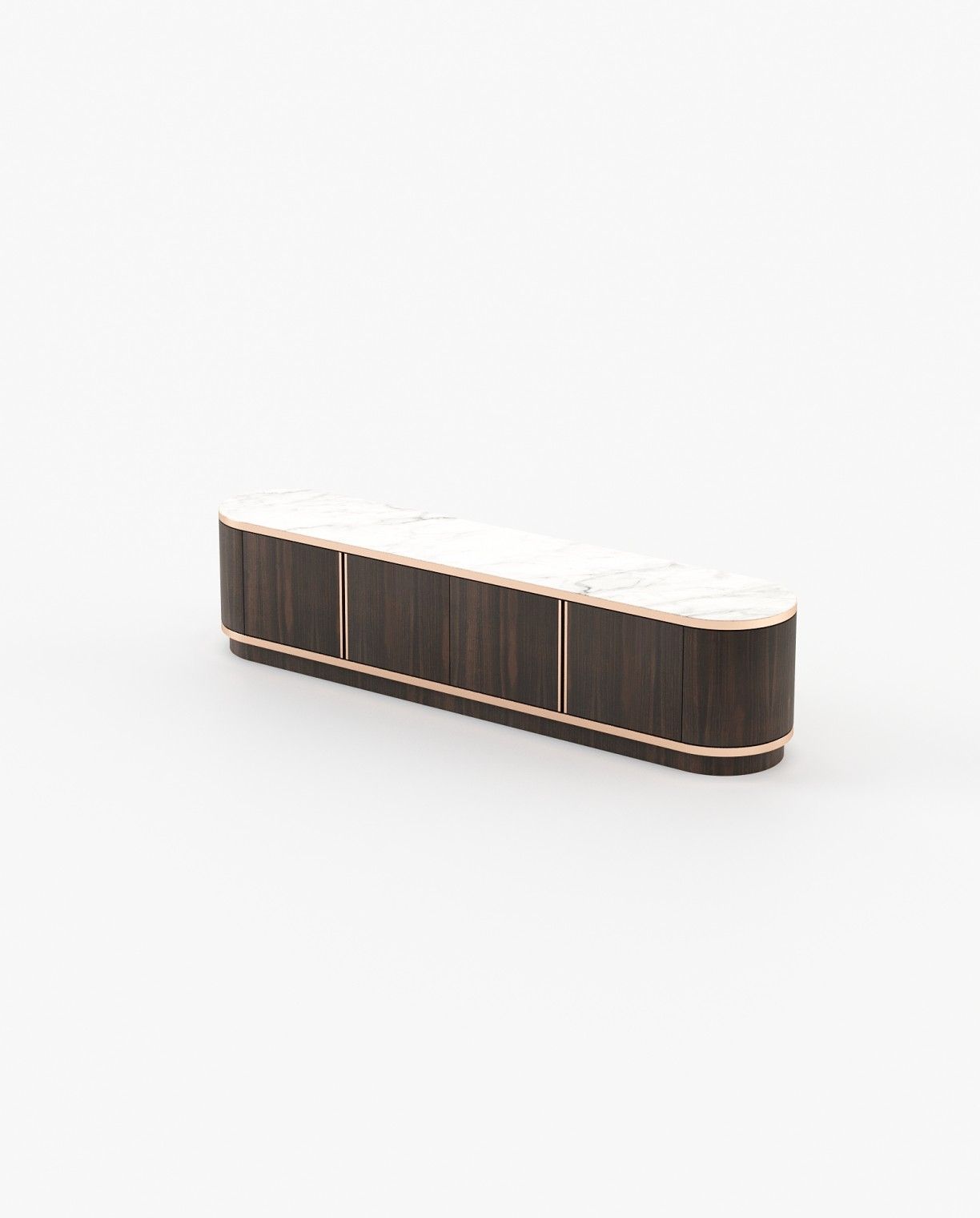 Laskasas BROWN Media Unit Smoked Eucalyptus Veneer Matte - Araco Interiors