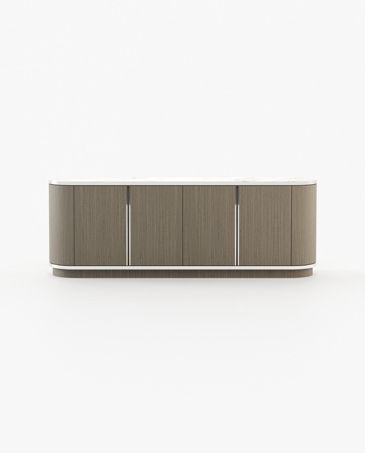 Laskasas BROWN Sideboard Aged Oak Veneer Matte - Araco Interiors