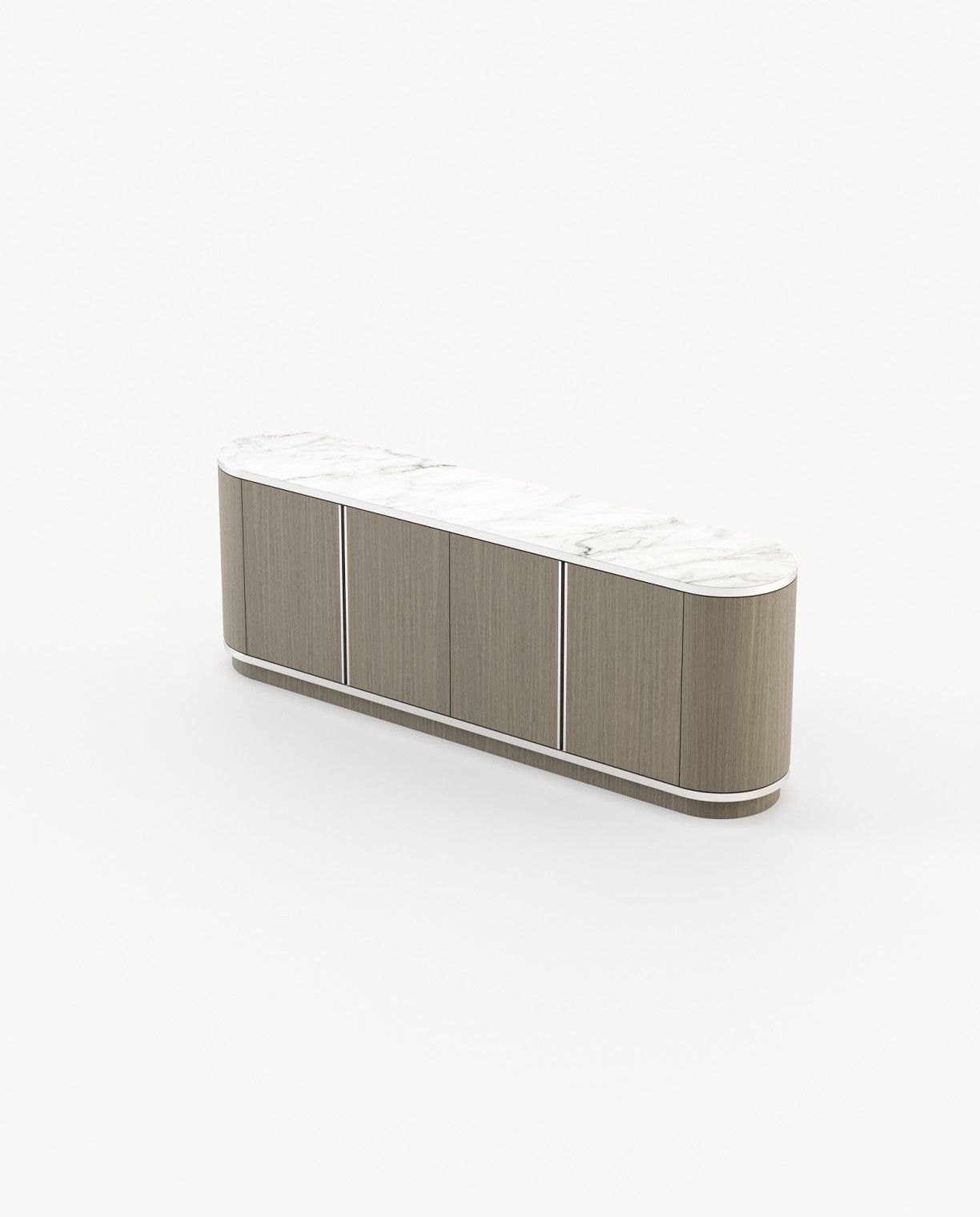 Laskasas BROWN Sideboard Aged Oak Veneer Matte - Araco Interiors