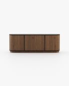 Laskasas BROWN Sideboard Walnut Veneer Matte - Araco Interiors