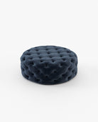 Laskasas BUR round Footstool & Pouf Vienna Deep Blue - Araco Interiors