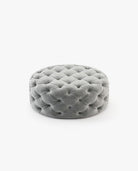Laskasas BUR round Footstool & Pouf Vienna Light Grey - Araco Interiors