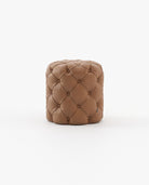 Laskasas BUR small Footstool & Pouf Berlin Camel Leather - Araco Interiors