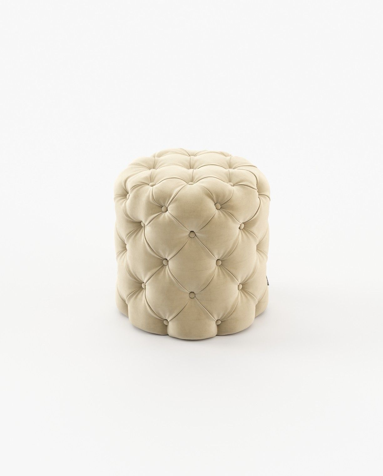 Laskasas BUR small Footstool & Pouf Vienna Beige - Araco Interiors