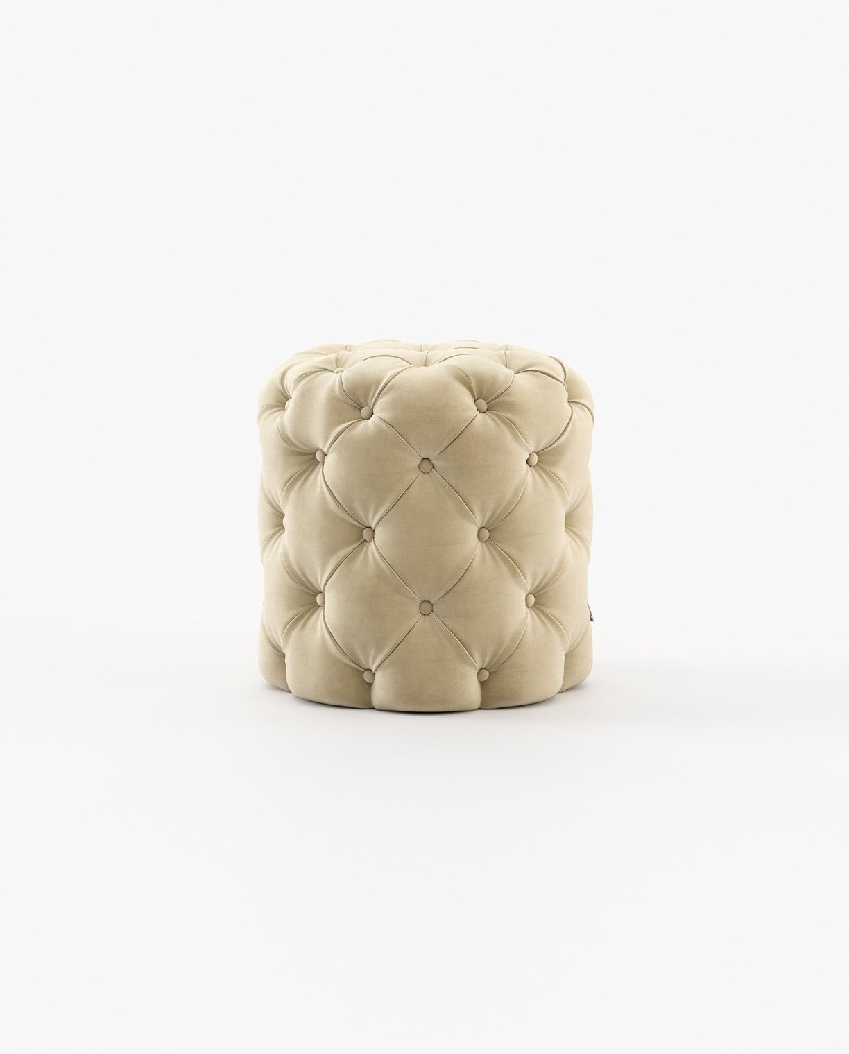 Laskasas BUR small Footstool & Pouf Vienna Beige - Araco Interiors
