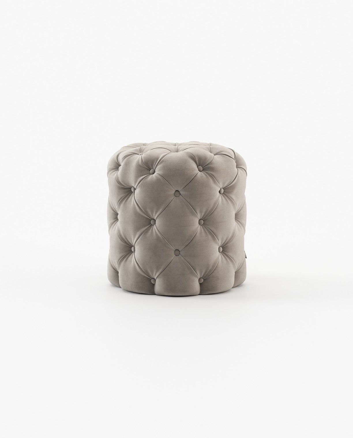 Laskasas BUR small Footstool & Pouf Vienna Khaki - Araco Interiors