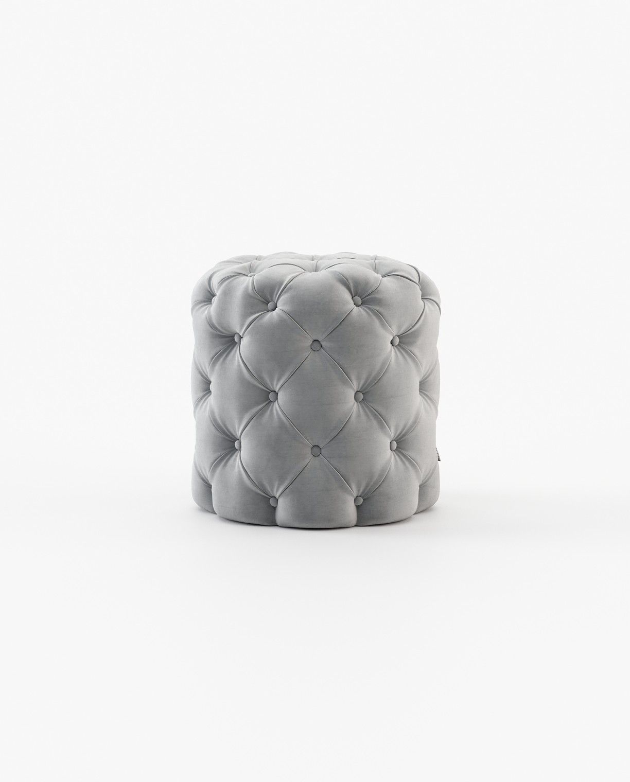 Laskasas BUR small Footstool & Pouf Vienna Light Grey - Araco Interiors