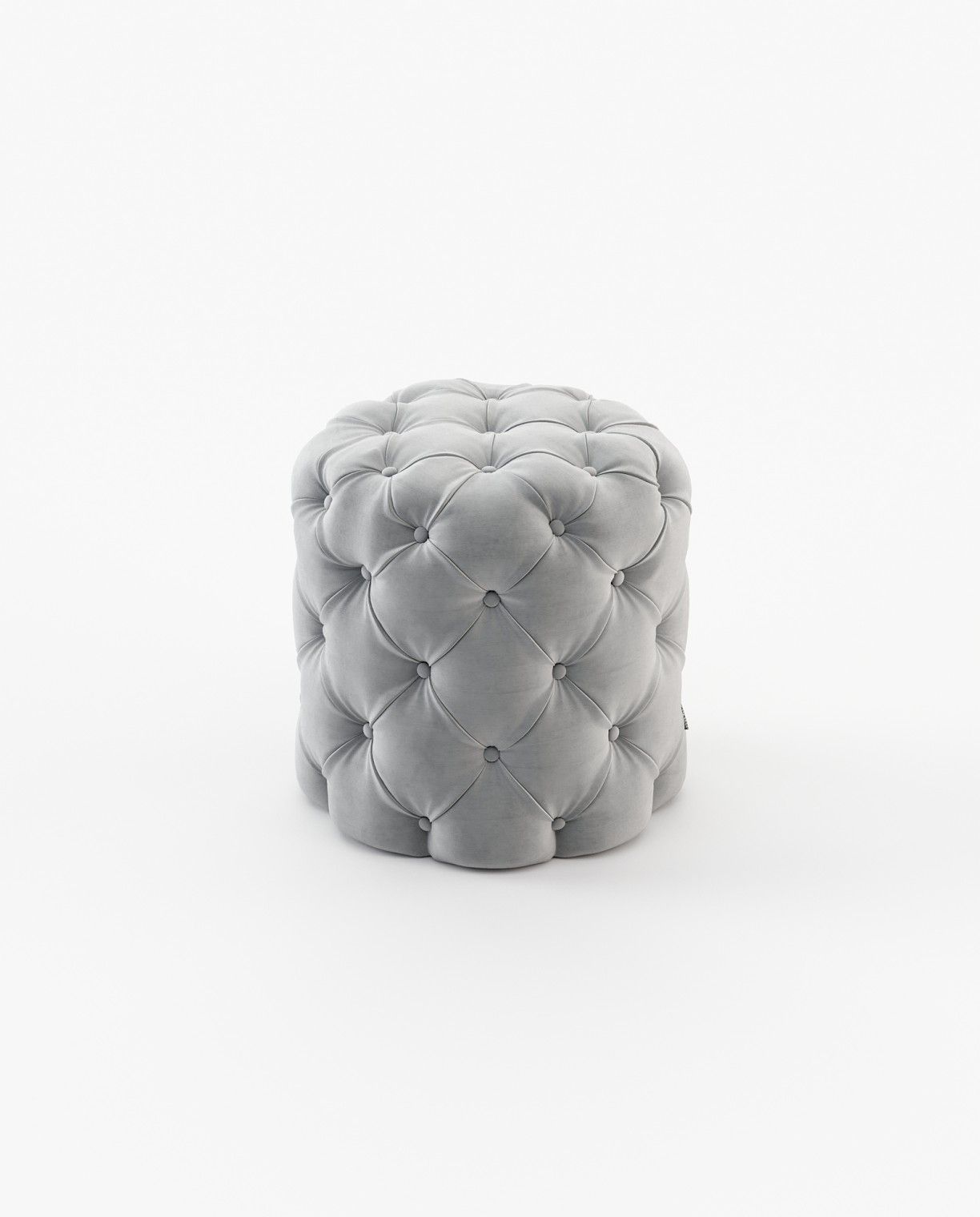 Laskasas BUR small Footstool & Pouf Vienna Light Grey - Araco Interiors