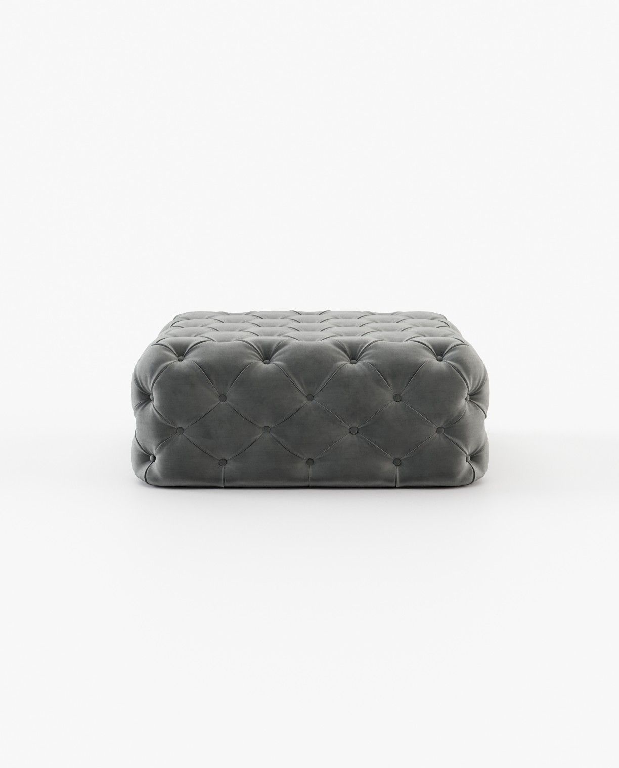 Laskasas BUR square Footstool & Pouf Vienna Anthracite - Araco Interiors