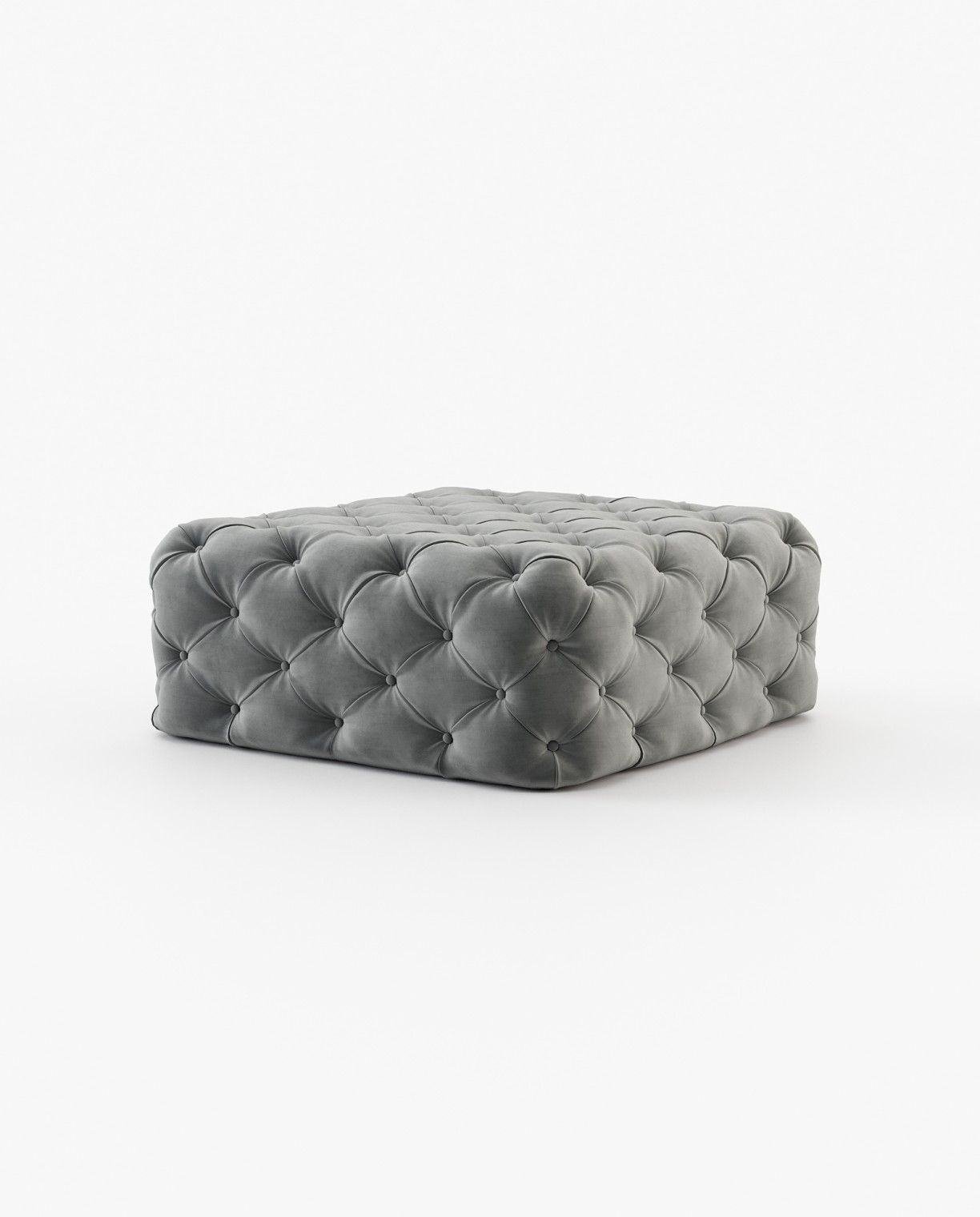 Laskasas BUR square Footstool & Pouf Vienna Anthracite - Araco Interiors