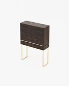 Laskasas CANNES Bar Cabinet Smoked Eucalyptus Veneer Matte - Araco Interiors
