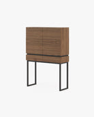 Laskasas CANNES Bar Cabinet Walnut Veneer Matte - Araco Interiors